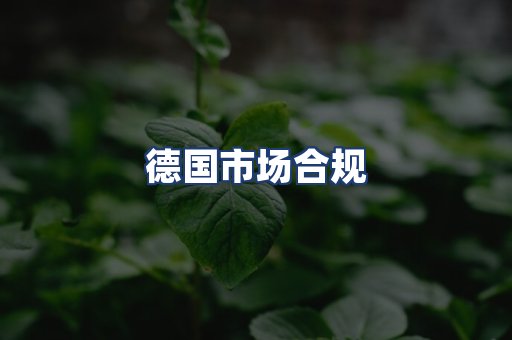 德国市场合规